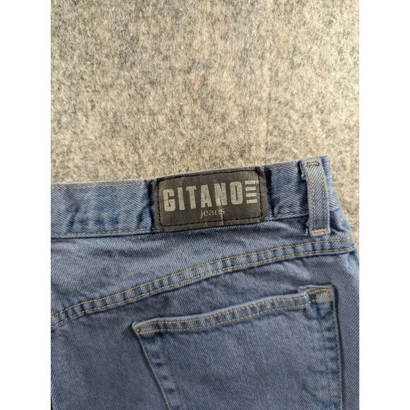 Gitano Jeans 32x 32 Vintage High-Rise Mom Jeans Blue Cotton Denim - Picture 8 of 8